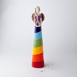 Čakrový anděl 55 cm vodorovně lesk