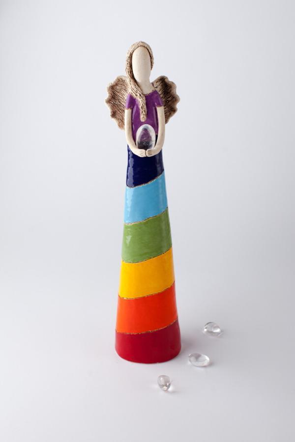 Čakrový anděl 55 cm vodorovně lesk - Image 9