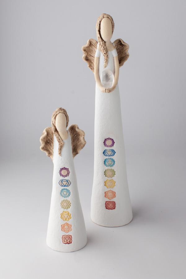 Anděl bílý se symboly čaker 55 cm - Image 6