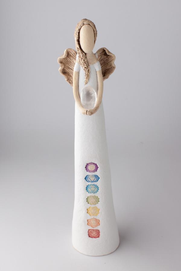 Anděl bílý se symboly čaker 55 cm - Image 4