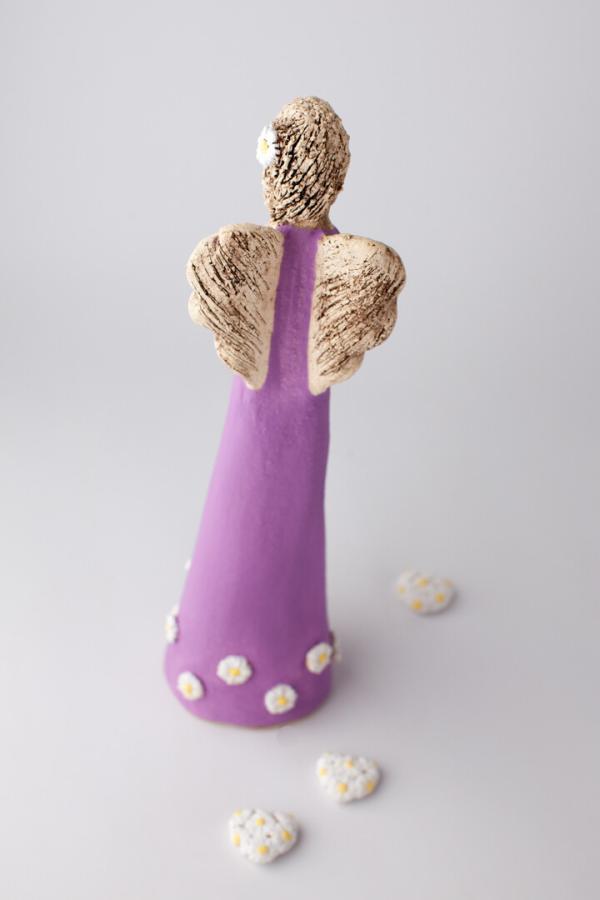 Anděl sedmikráskový fialový 35 cm - Image 3