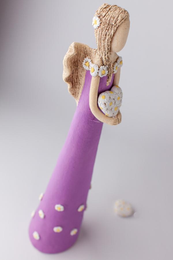 Anděl sedmikráskový fialový 55 cm - Image 3