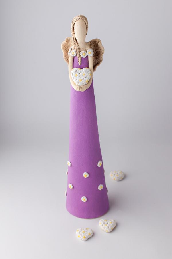 Anděl sedmikráskový fialový 55 cm - Image 10