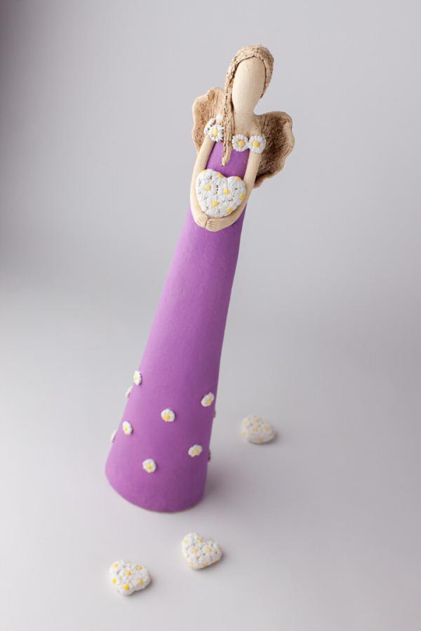 Anděl sedmikráskový fialový 55 cm - Image 7