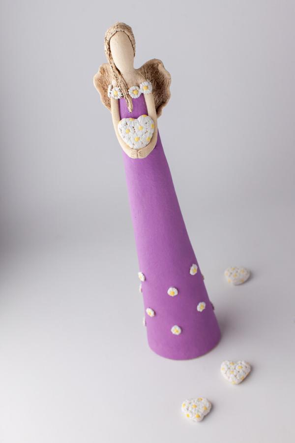 Anděl sedmikráskový fialový 55 cm - Image 6
