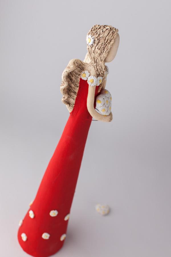 Anděl sedmikráskový červený 55 cm - Image 3