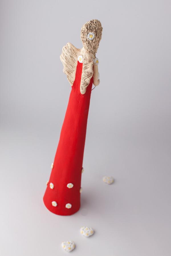 Anděl sedmikráskový červený 55 cm - Image 2