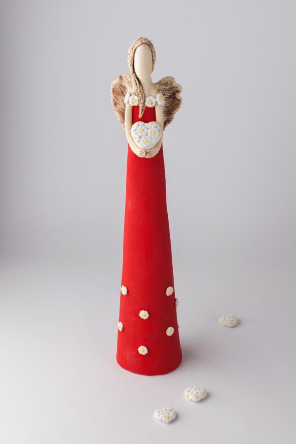 Anděl sedmikráskový červený 55 cm - Image 9