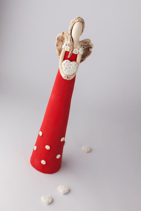 Anděl sedmikráskový červený 55 cm - Image 8