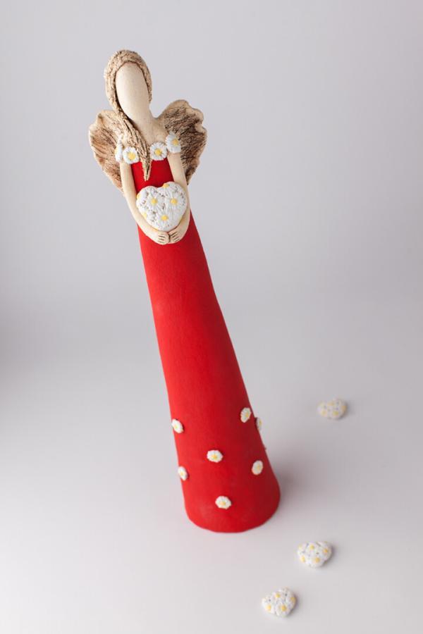 Anděl sedmikráskový červený 55 cm - Image 7