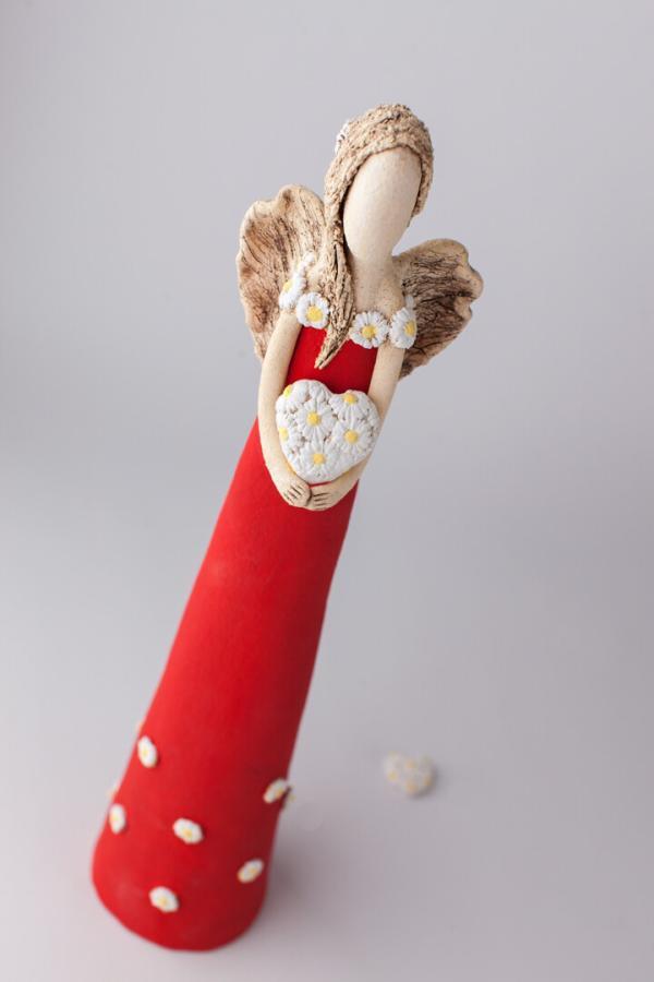 Anděl sedmikráskový červený 55 cm - Image 6
