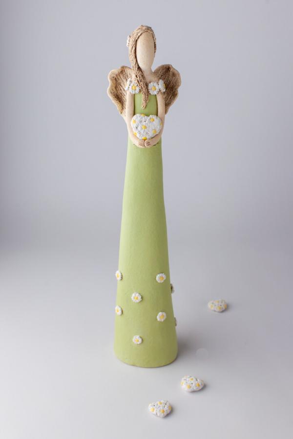 Anděl sedmikráskový zelený 55 cm - Image 2
