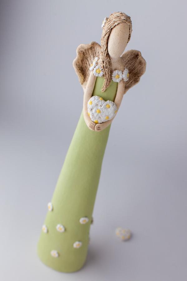 Anděl sedmikráskový zelený 55 cm - Image 3