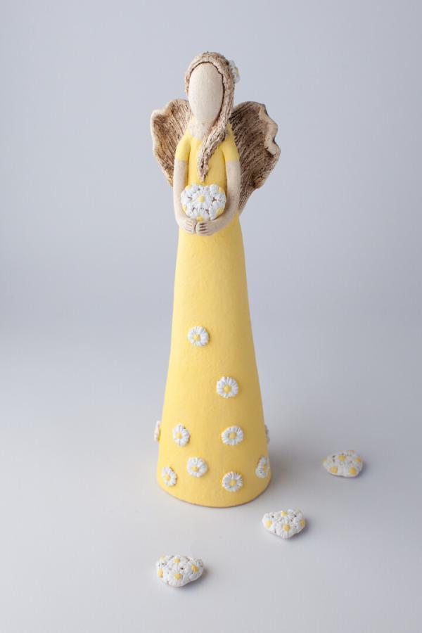 Anděl sedmikráskový žlutý 35 cm - Image 6