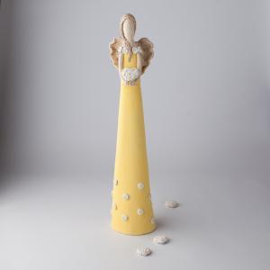 Anděl sedmikráskový žlutý 55 cm