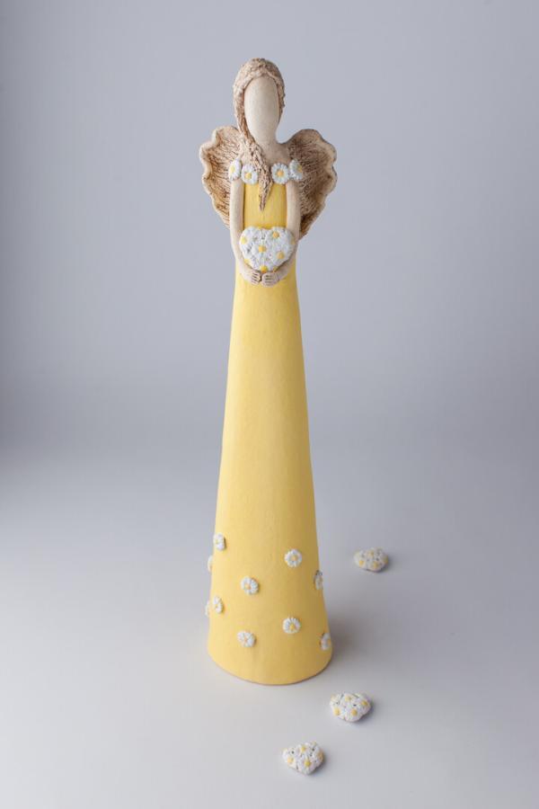 Anděl sedmikráskový žlutý 55 cm - Image 2