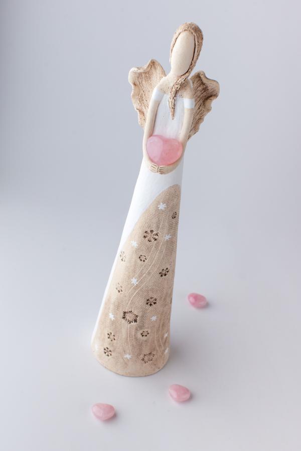 Andílek se sněhovými vločkami 55 cm růženín - Image 11